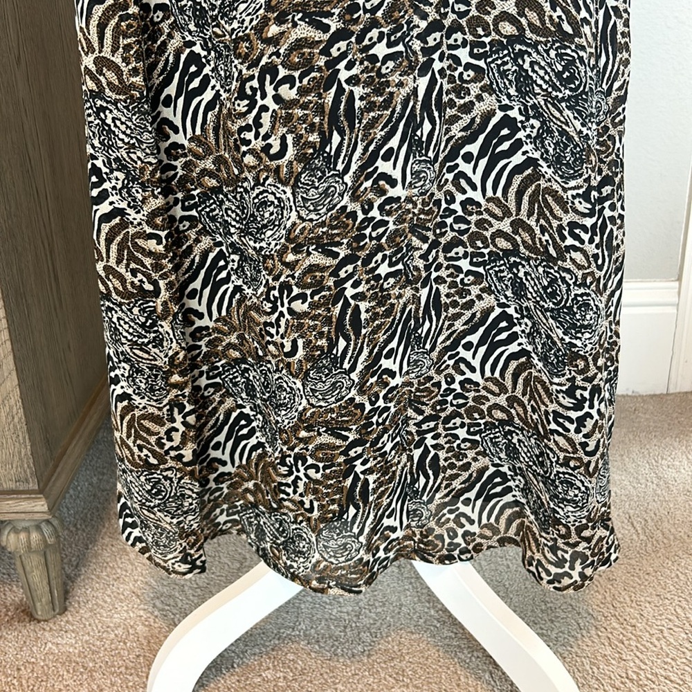 CDC Caren Desiree Company: Animal Print Sleeveless Maxi Dress Size 6 - Picture 12 of 14